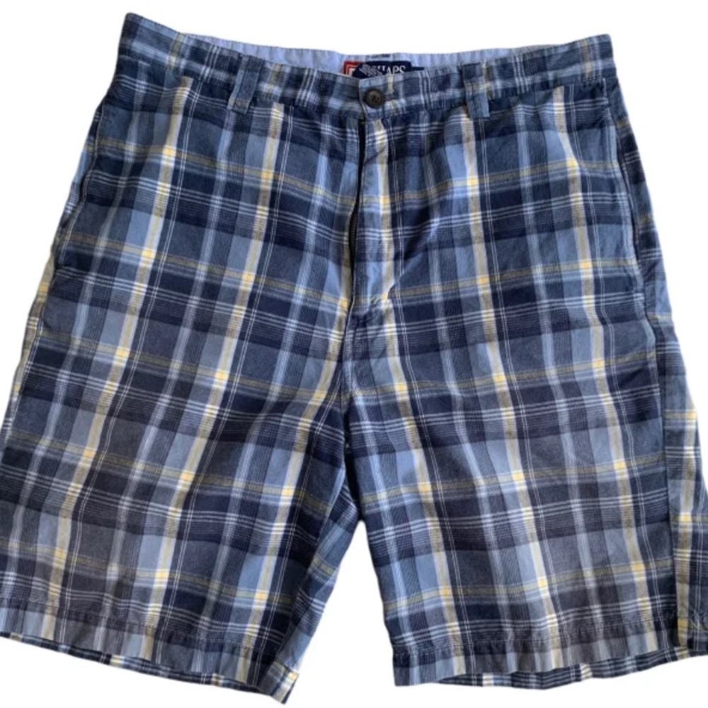 *Vintage Chaps  men’s blue 34 plaid shorts